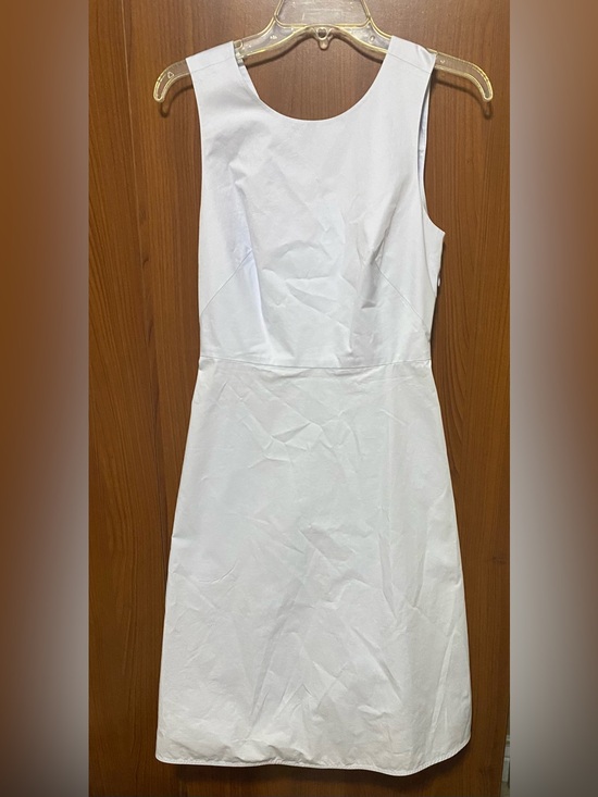 Everlane Dresses & Skirts - Everlane cotton poplin sleeveless light blue back cutout summer midi dress  S